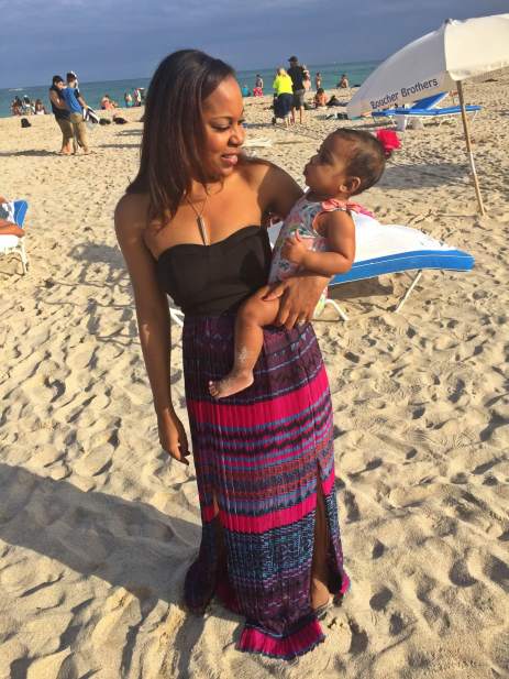 Mommy wasn't exactly ready to bring the beach wear out.